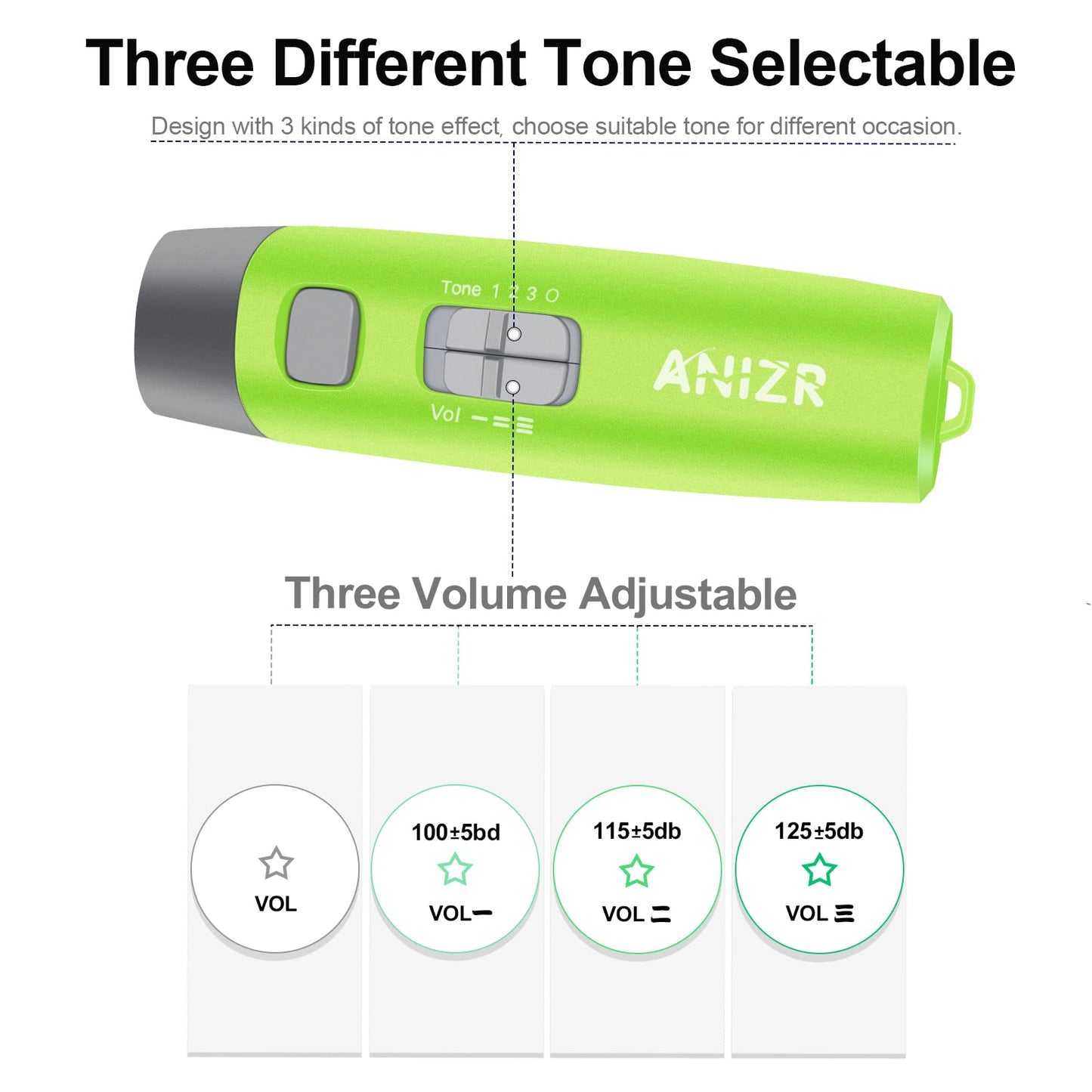 ANIZR Electronic Whistles with Lanyard, Adjustable 3 Tone & 3 High Volume Hand Emergency Whistle Basketball Referee Whistle for Coach, Police, Teacher, Outdoor Camping Boating Hiking (with Batteries)