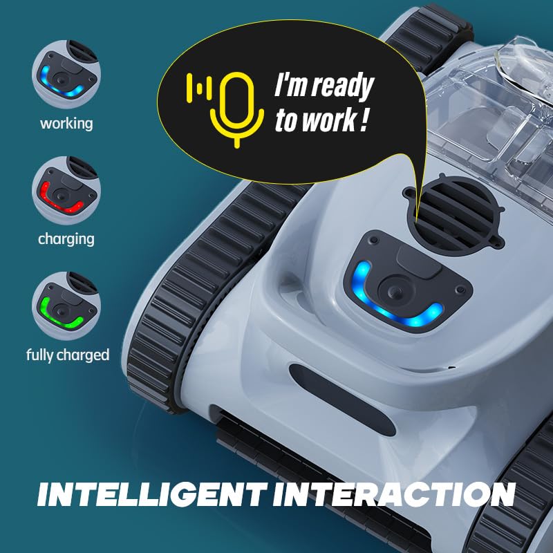 (2025 New) Seauto Crab Cordless Robotic Pool Vacuum, Wall-Climbing, Automatic Pool Cleaner, Suitable for Walls and Floors of 1614 Square Feet Pool