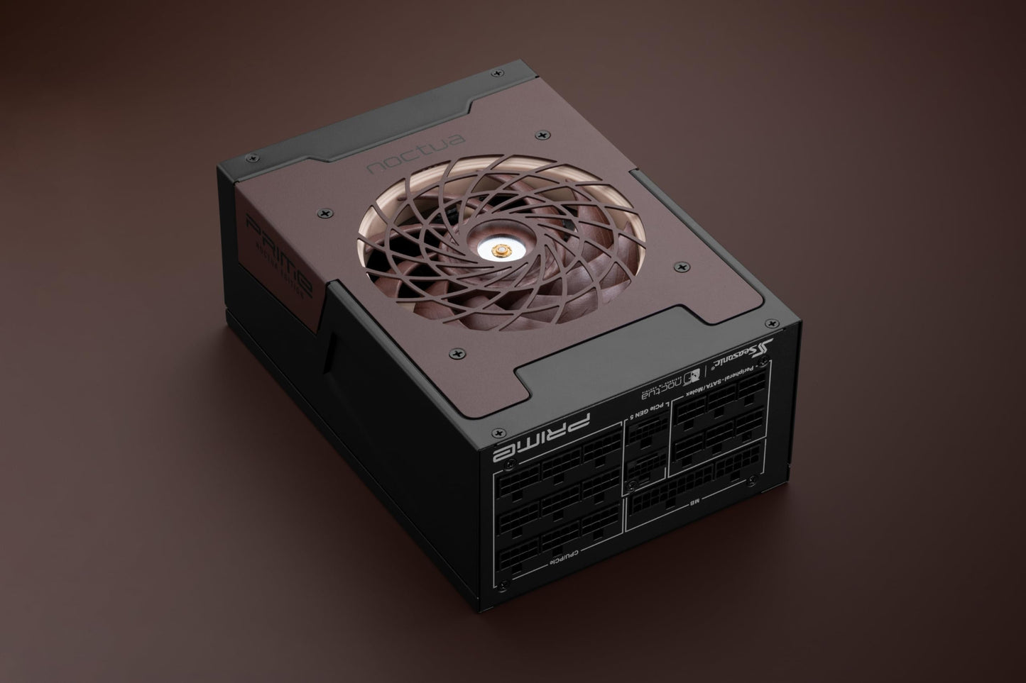 Seasonic Prime TX-1600 Noctua Edition, Ultra-Quiet Fully Modular 1600W 80 Plus Titanium Efficiency ATX 3.1 PC Power Supply (Black/Brown) with US AC Power Cord