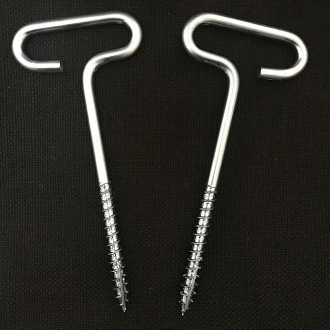 2 Pieces Ice Fishing Nail Ice Fishing Tent Nail Ice Fishing Tent Peg Camping Tent Threaded Peg Stainless Steel Ice Fishing Shelter Stake Nail Tent Fixer Accessory, Silver