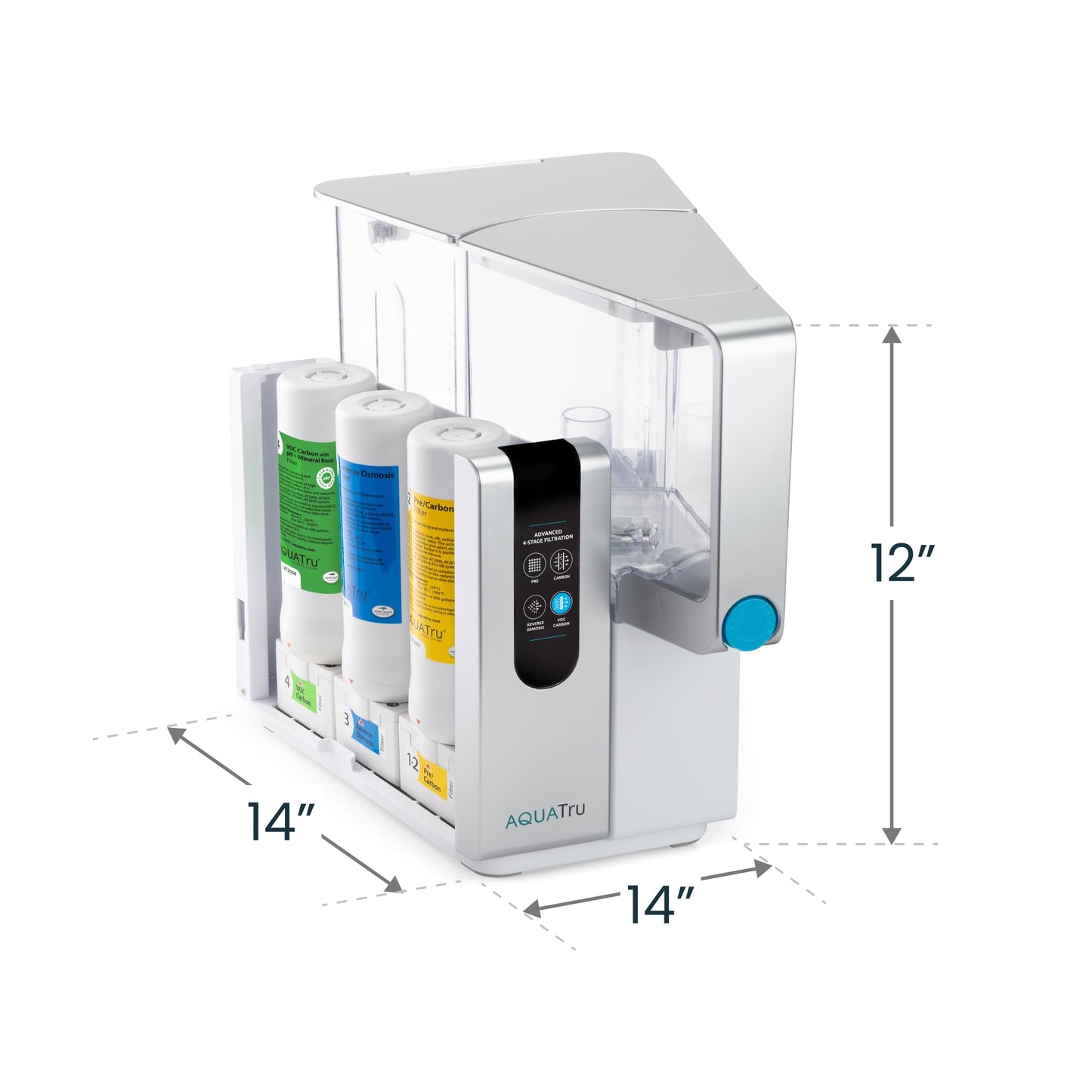 AquaTru Classic Alkaline Countertop Water Filter System for PFAS & Other Contaminants with 4-Stage Ultra Reverse Osmosis Technology (No Installation Required) (AquaTru Classic Alkaline)