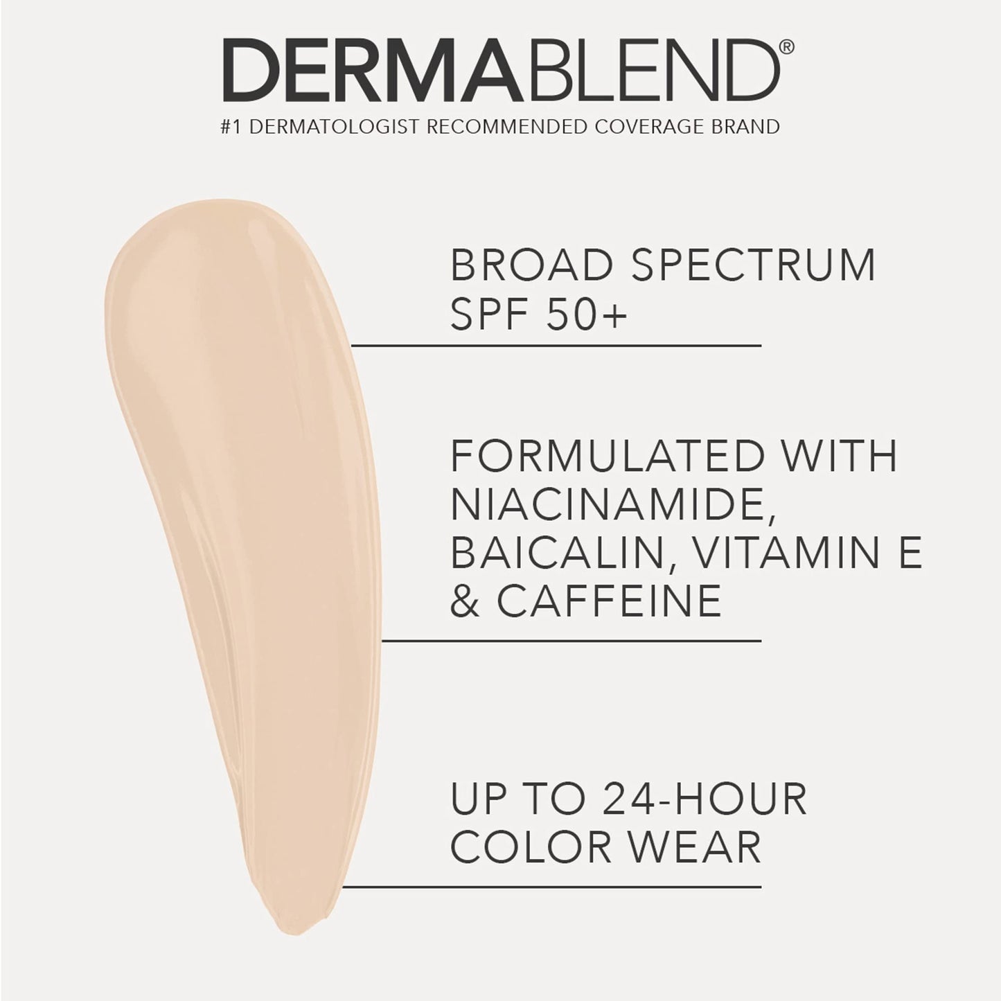 Dermablend Continuous Correction Tone-Evening CC Cream Foundation SPF 50+, Full Coverage Foundation Makeup & Color Corrector, Oil-Free, 10N FAIR 1, 1 Fl Oz (Pack of 1)