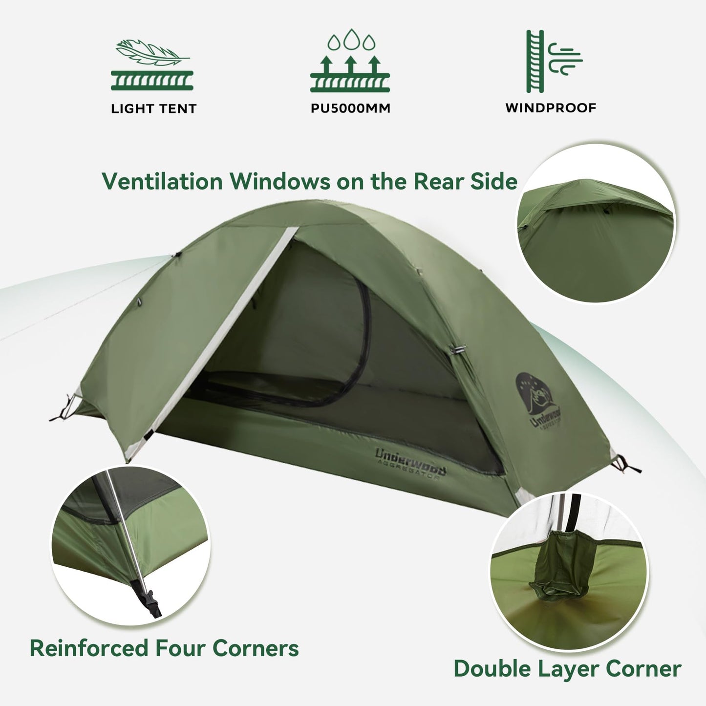 1-Person Backpacking Tent for Camping - Ultralight & Waterproof Outdoor Camping Tent One Person, Easy Set Up Compact Single Person Tent, Lightweight One Man Tents for Hiking by Underwood Aggregator