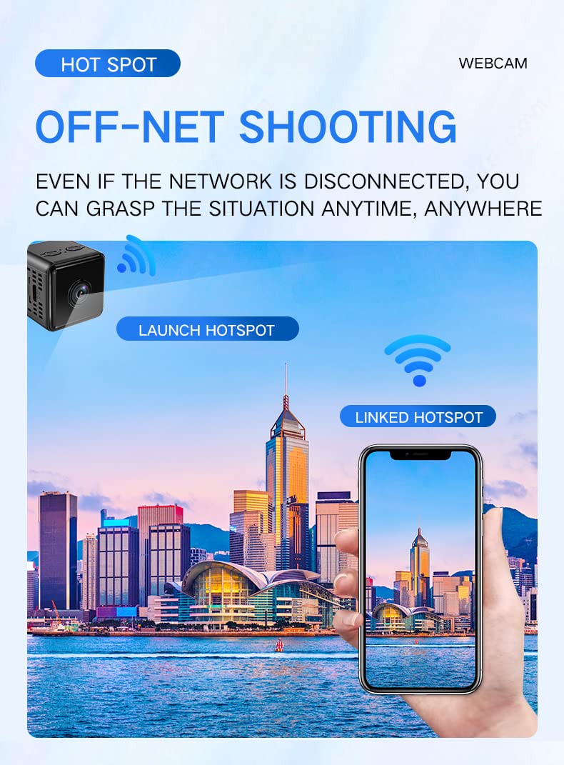 Mini Indoor Wireless WiFi Camera Small Home Security Cameras 2025 Tiny Body Small Outdoor Camara Micro Nanny Cam Pet Dog Babysitter House Security Camaras micro Door Room Cams No Need Wifi Camera
