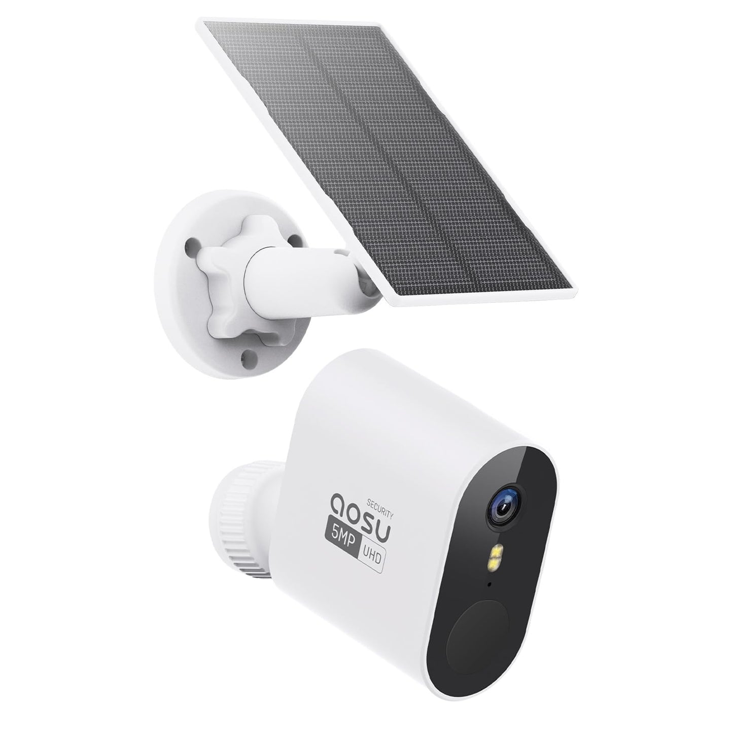 AOSU 3K/5MP Solar Add-on Cam, Requires SolarCam/WirelessCam System's Homebase, Up to 4 Cameras Can be Connected to 1 Homebase