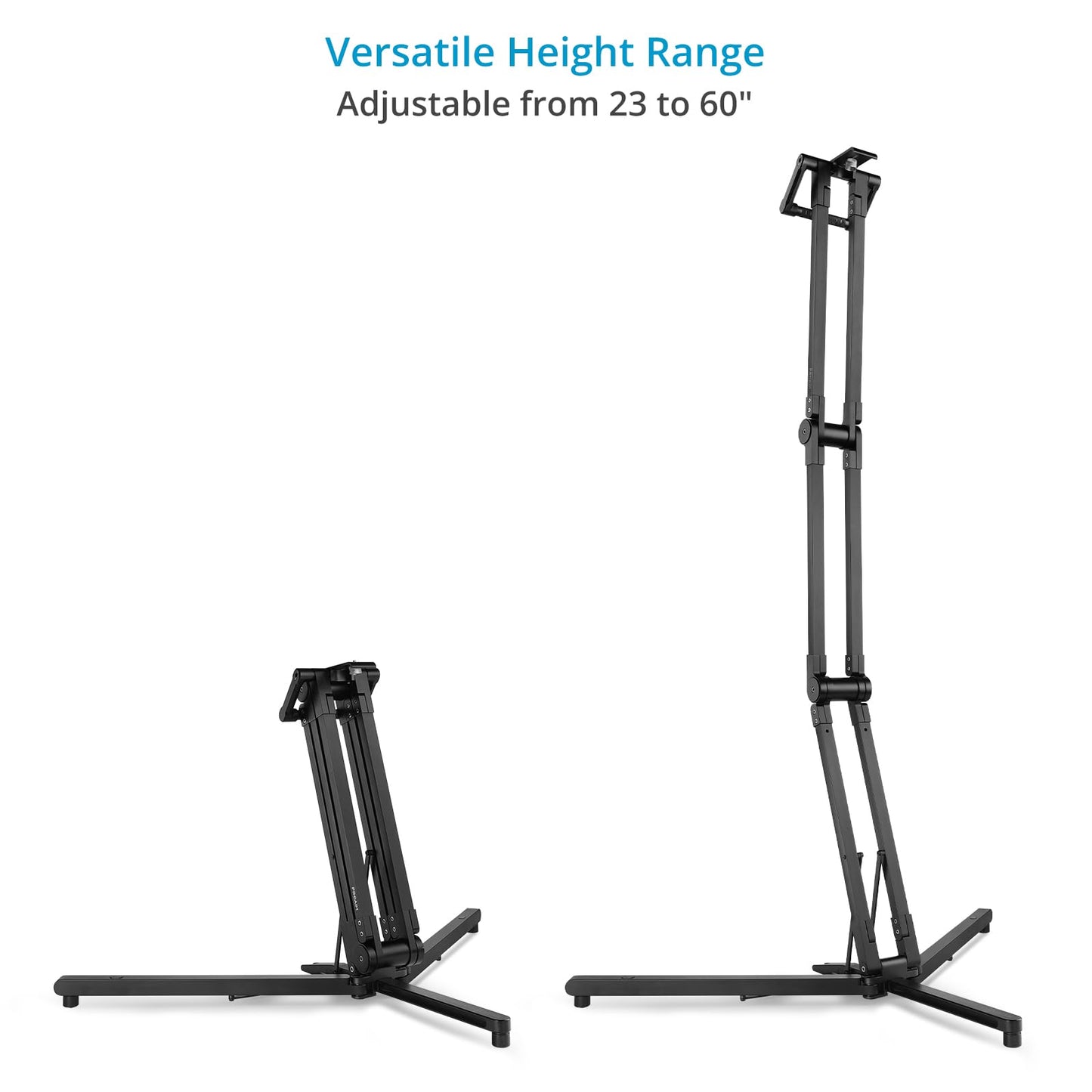Proaim Flexlift Folding Camera Stand for Videographers & Content Creators. Max Height: 60”. Payload: 2.5kg/5.5lb. Smartphone Holder Included. for Crafting How-to Videos (P-FXFS-01)