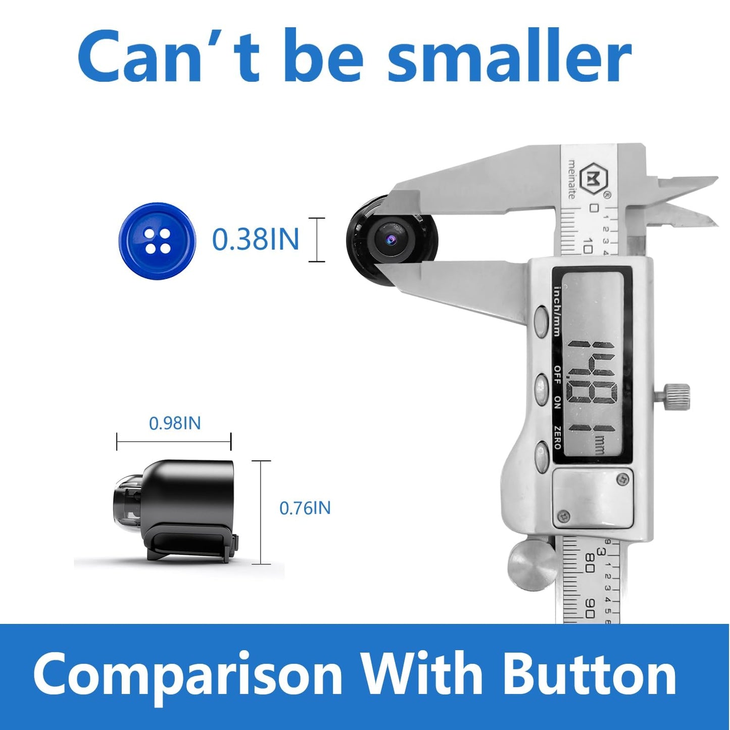 Smallest Wireless WiFi IP Camera,HD1080P Concealed Mini Camera with Video Recording Live Feed,Baby Monitor,Nanny Cam,with Night Vision,Motion Detection,Cloud Storage for Security with iOS Android APP