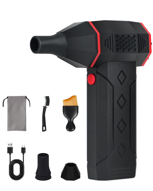 BIMEOE Compressed Air Dusters Electric Air Duster-130000RPM Super Power Air Blower, 4-Gear Adjustable Dust Blower for Computer, Keyboard, Outdoor, Desk and Car