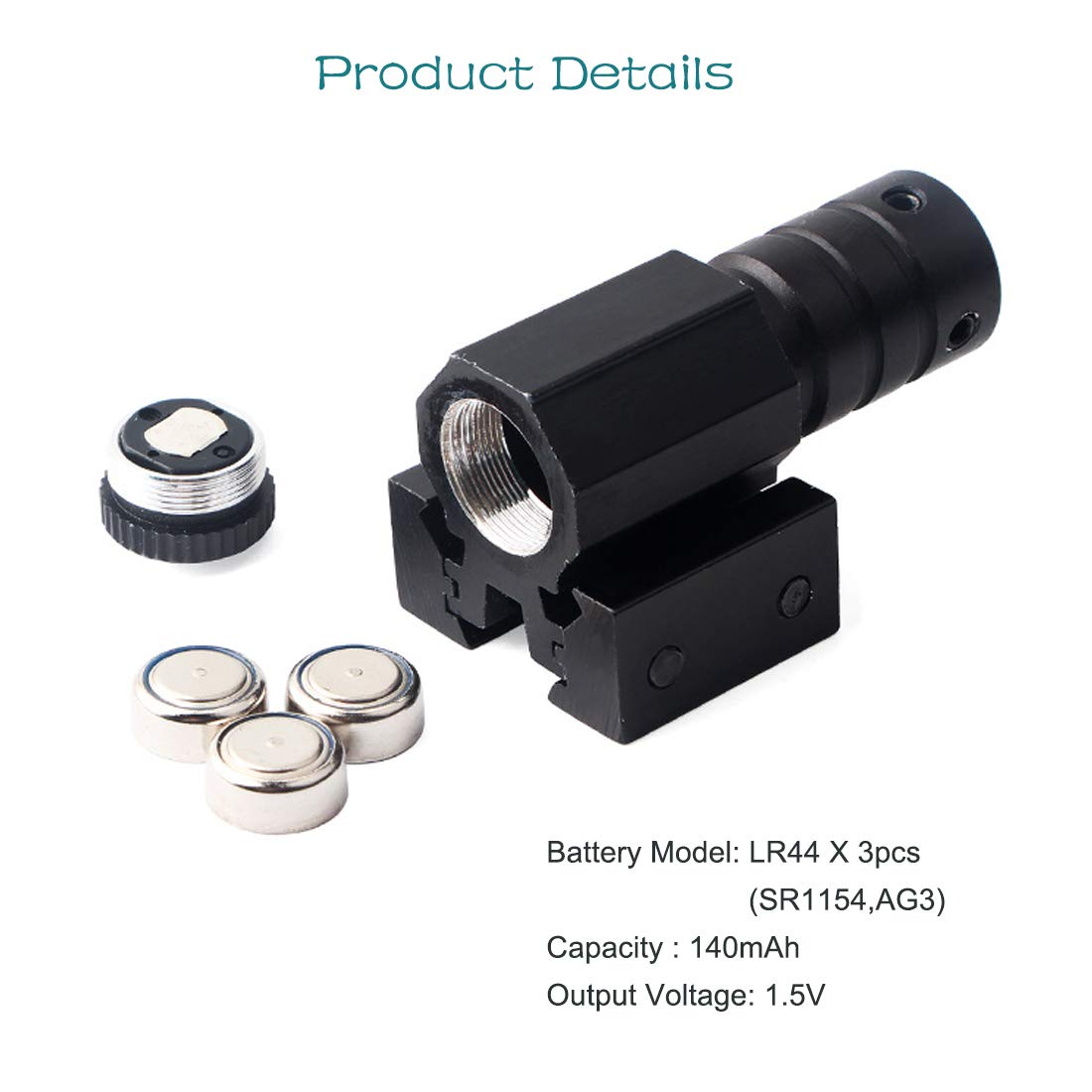 Compact Tactical Red Beam Laser Sight,Laser Dot Sight Scope for Rifles Pistols Handguns fits Standard 20mm Picatinny/Weaver or 11mm Dovetail Rail Mount (Red Dot 11/20)