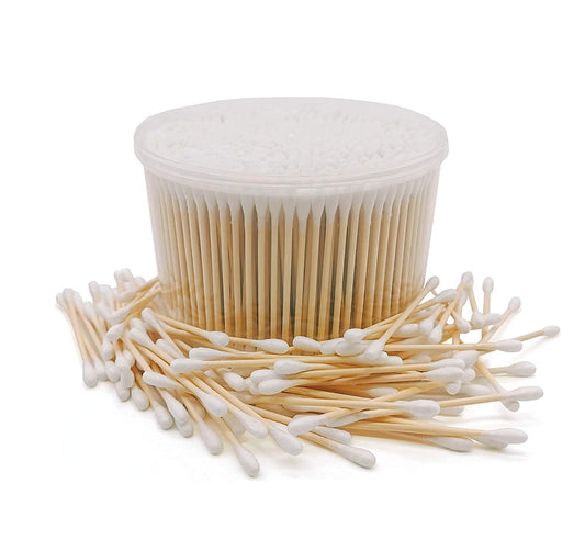 900pcs Bamboo Cotton Swabs, Biodegradable Wooden Cotton Buds