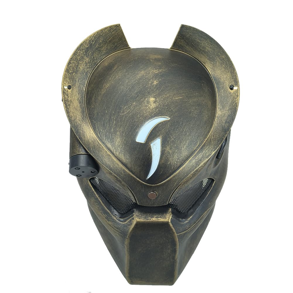 ATAIRSOFT Airsoft Halloween Costume Cosplay Tactical Protective Alien Full Face Mask (Bronze)