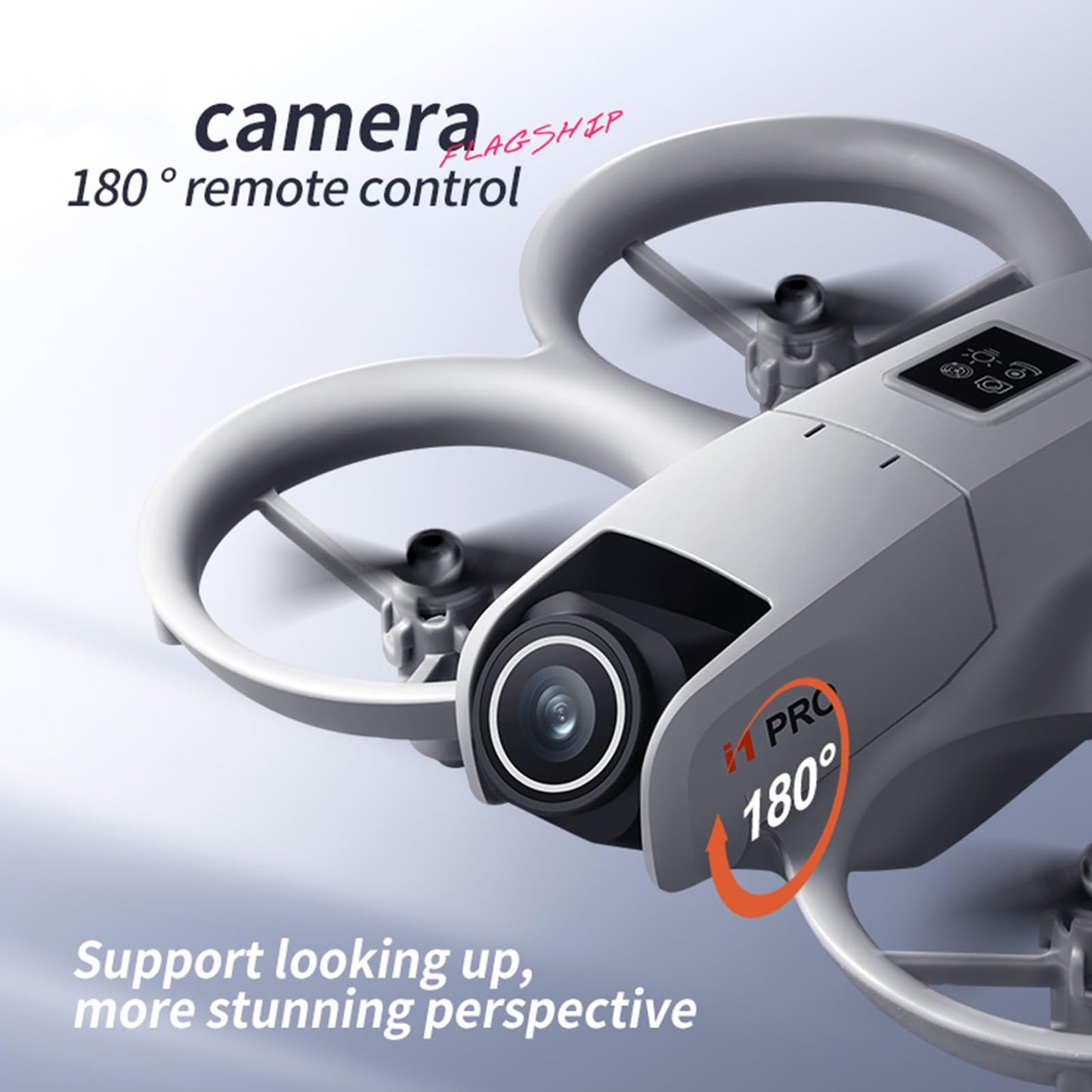 Mini Drone with Dual ESC Camera And Cool Light for Adults, Self Flying Drone that Follows You, 360° Flip, Gesture Photography/video recording, Stabilized Video