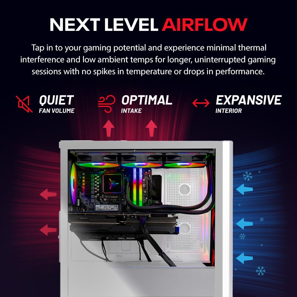 Skytech Gaming Chronos 3 Desktop PC, Ryzen 7 7700X 4.5 GHz (5.4GHz), NVIDIA RTX 5070 12GB, 1TB NVMe SSD, 32GB DDR5 RAM 5600 RGB, 850W Gold PSU, 360mm ARGB AIO, Wi-Fi, Win 11