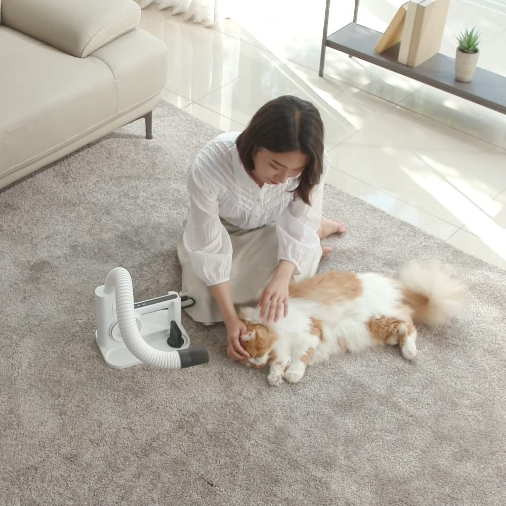 DUZ V3 Professional Quality Pet Dryer: 2-in-1 Portable & Hands-Free Grooming, Low-Noise & Stress-Free Drying, Multi Speed & Temperature, Comfortable for All Dogs and Cats