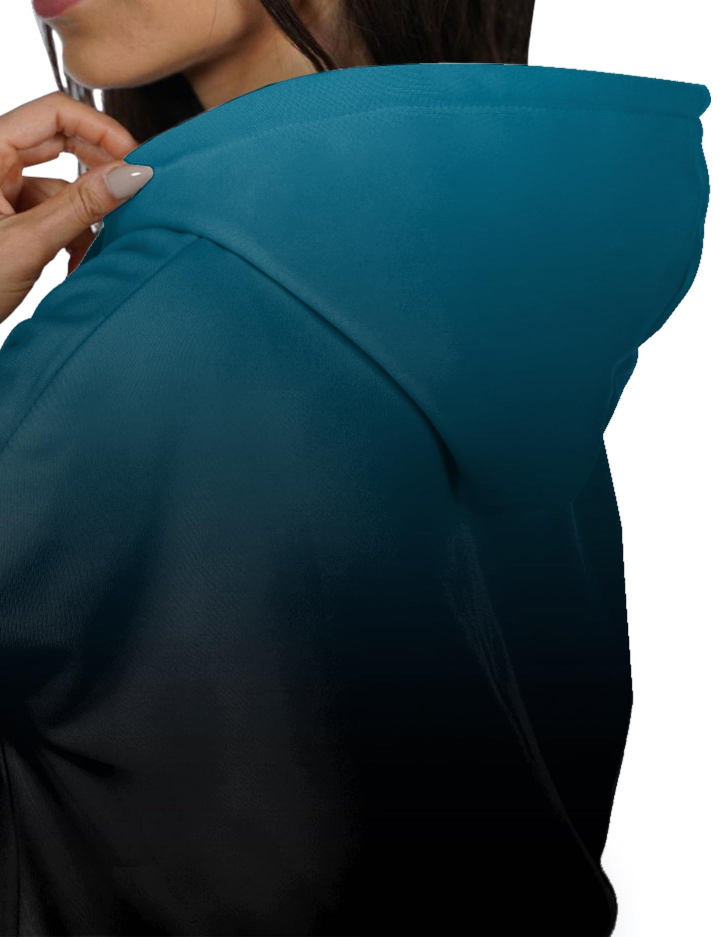 Zeagoo Sweatshirts for Teen Girls Graphic Hoodies Oversized Y2k Fashion Hoodie Pullover Fall Winter Coat Blue Gradient Medium