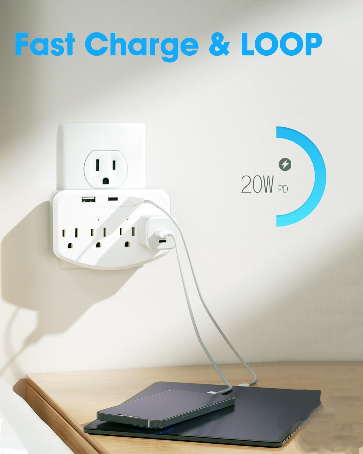 MINICATCHER 1080 HD Hidden Cameras Wireless Mini Spy Camera Small Nanny Cam Wall Outlet Charger WiFi Camera Indoor Camera for Home Security【Upgraded】