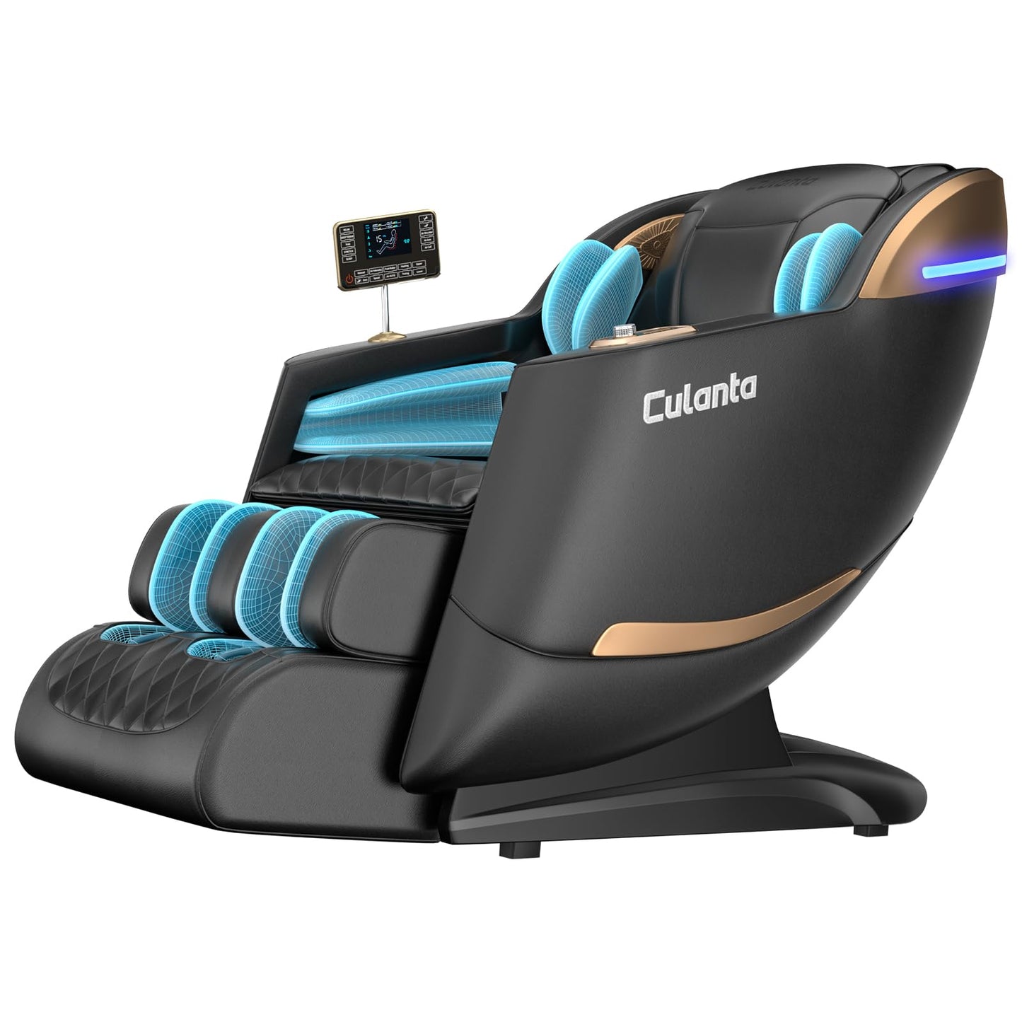 Culanta Massage Chair Full Body, Zero Gravity SL-Track Shiatsu Massage Recliner Chair with Body Scan, Airbags, Foot Rollers, Deep Yoga Stretch, Heating (U1-Black)
