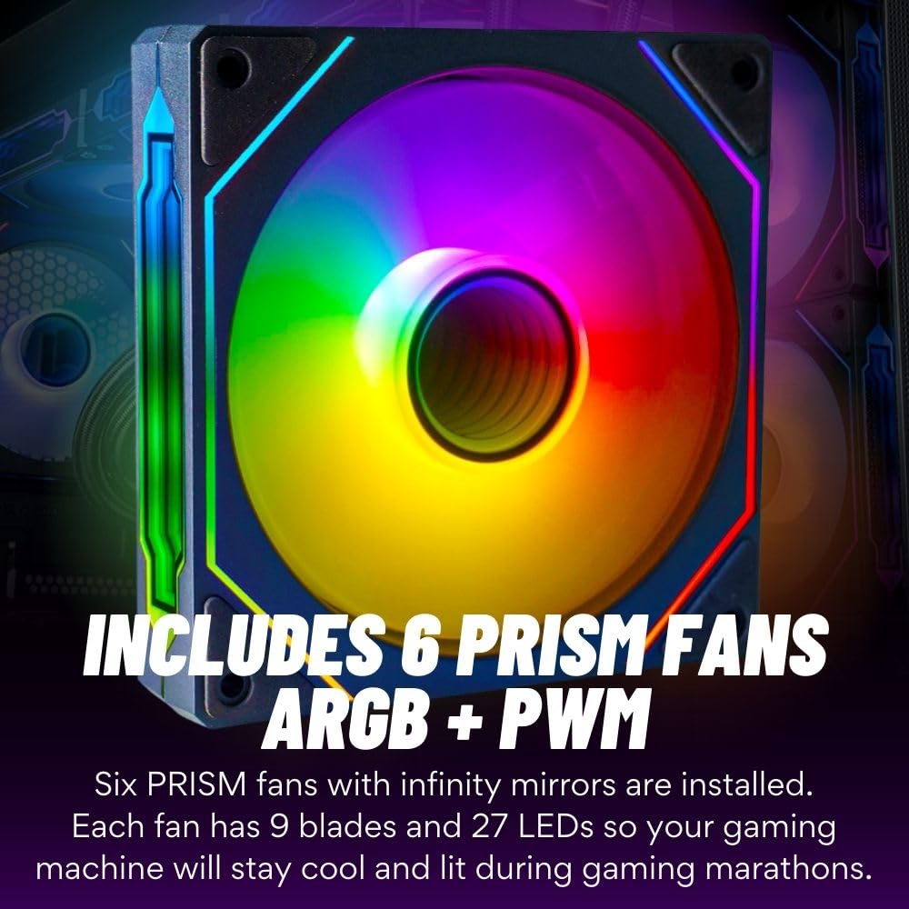 Stratos Micro Gaming Desktop - NVD GeForce RTX 5070 TI 16GB, Intel Ultra 7 265KF, 32GB DDR5 RAM, 2TB NVMe SSD, WiFi, Windows 11 Pro - Gamer Computer PC