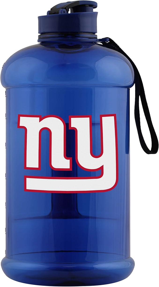 FOCO NFL Team Logo 2L Plastic Clear Large Sports Water Bottle