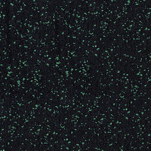 American Floor Mats 3/8in (9mm) Thick 10% Green 4' x 3' Heavy Duty Rubber Rolls, Protective Exercise Mats, Home Gym Rubber Flooring