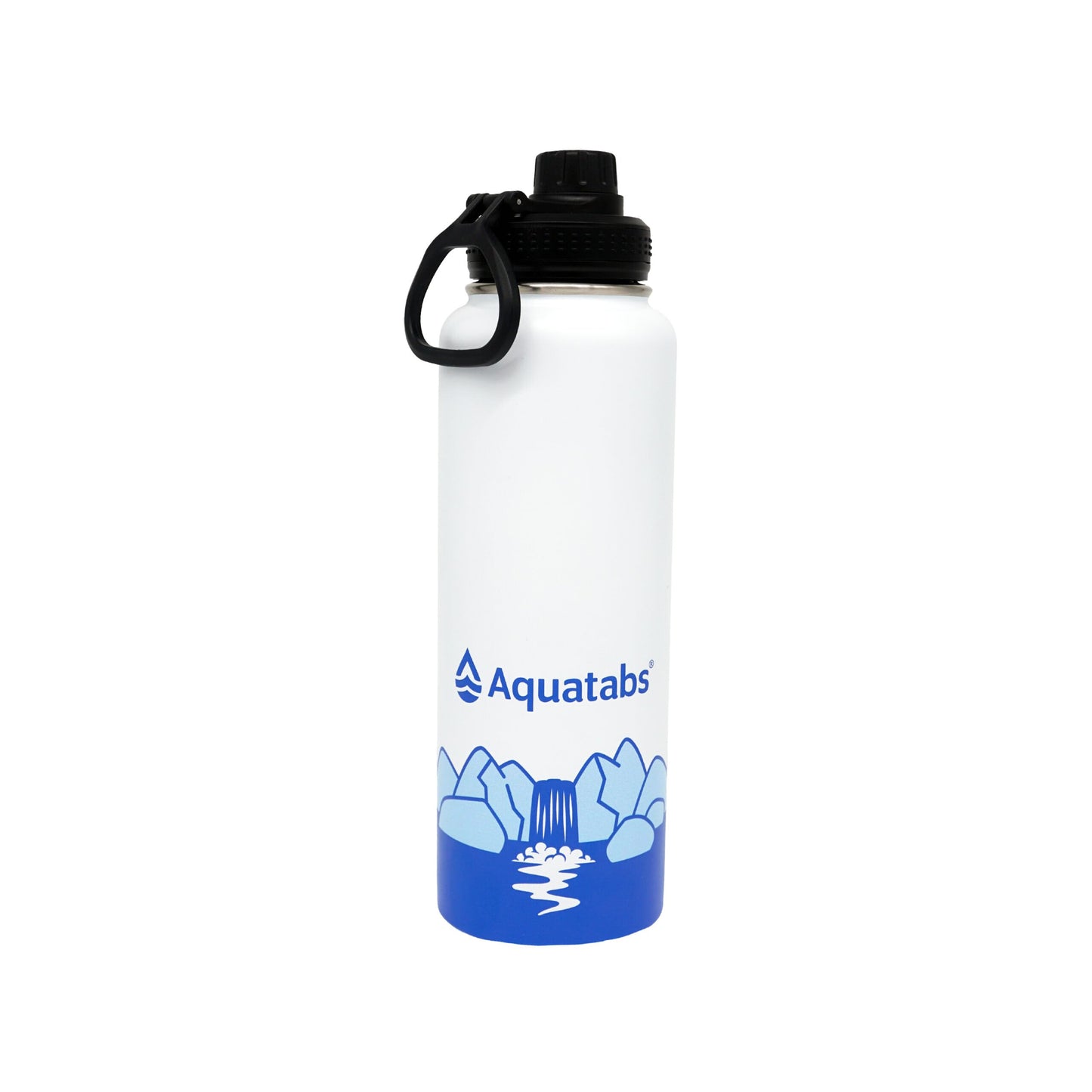 Aquatabs Insulated Stainless Steel 40 oz Water Purifier Water Bottle - BPA Free Bottle