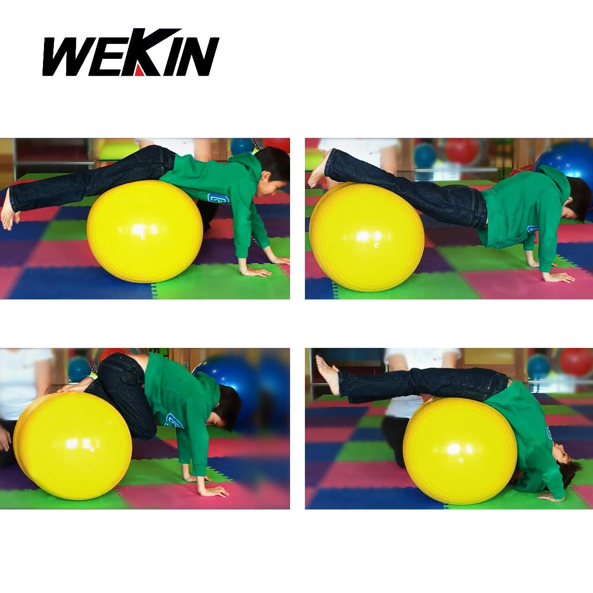 Wekin Physio Roll Therapy Fitness Excercise Peanut Ball for Balance, Labor Birthing, Muscle Tension, Back Pain Relief, Coordinate Development, Dog Training, Home Exercise & Yoga Programme Medium