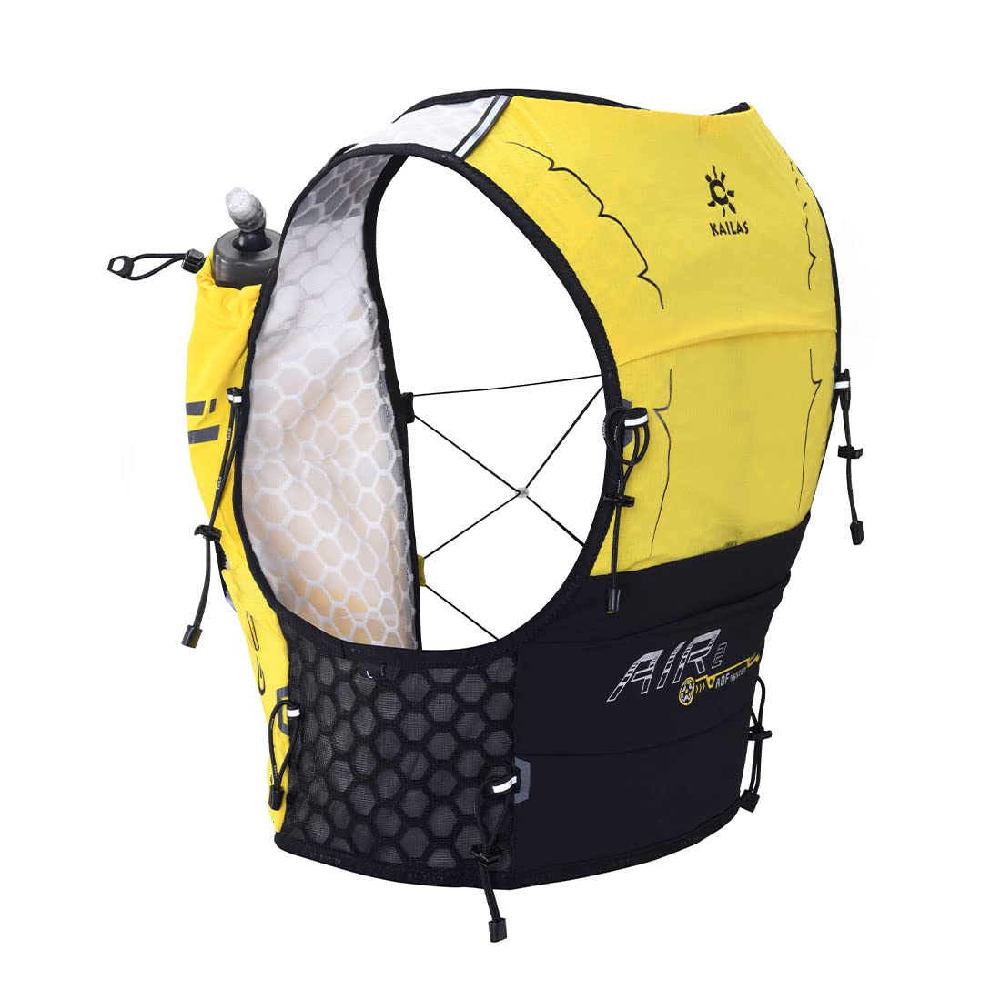 KAILAS AIR 5L Running Vest Hydration Backpack Hydration Vest Water Backpack Lightweight with Two TPU Water Bladders for Women Men Trail Cycling Hiking KAILAS YELLOW/BLACK S