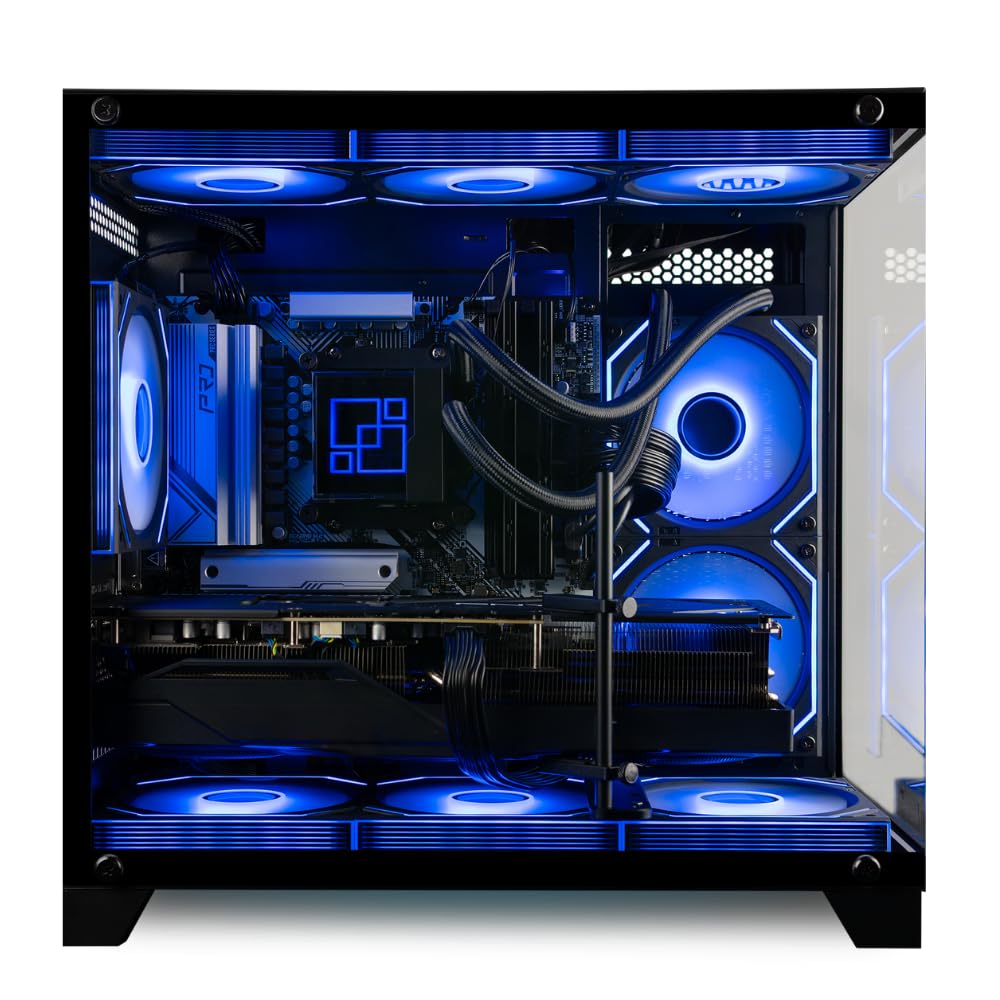 Panorama RTX 5060 Ti Gaming PC Desktop - Intel 14-Core 14600K (>i7-12700K), 32GB DDR5 RAM, 2TB NVMe Gen4 SSD, WiFi 6E+BT, WaterCooled, Windows 11 Pro - Best 2025 RGB Prebuilt Tower Computer for Gamers