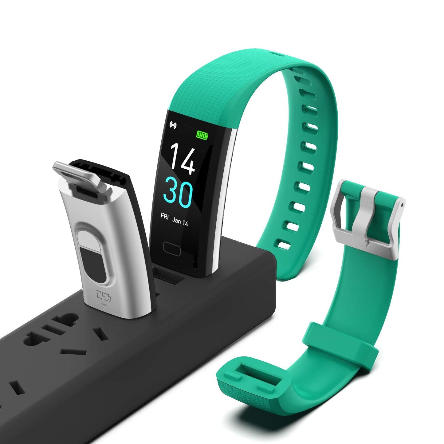 ENGERWALL Fitness Tracker with Step/Distance/Calories Counter, Activity Tracker with Heart Rate Monitor, Slim Style Watch IP68 Waterproof, Sleep Monitor Tracker, Pedometer Watch for Women Men Kids