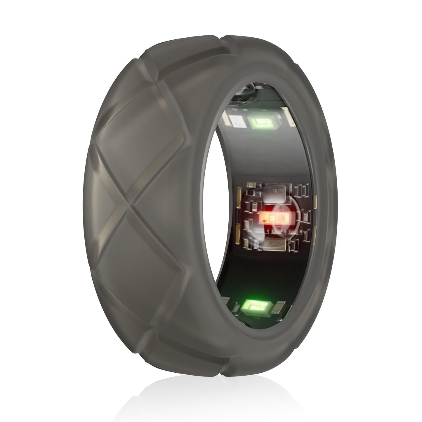 SZJCLTD for Oura Ring Protector, Ultra-Thin Anti-Scratch Elastic Silicone Oura Ring Cover for Oura Ring Gen 3 Smart Ring Working Out Gym (Gray)