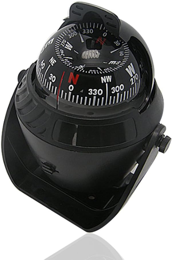 Electronic LED Light Marine Digital Compass Suitable for Car Boat and Truck Black White