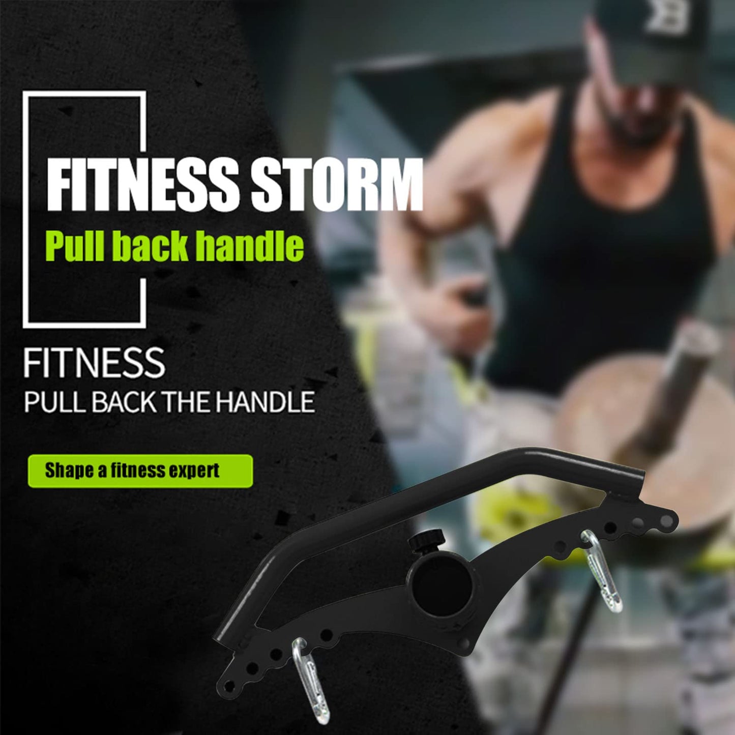 Home Gym Fitness Spreader Bar, Multi-Grip Wide Lat Pull Down Bar, Neutral Grip Handle, Lat Pulldown Attachments Long Bar for Cable Pulley System Machine, T-bar Row Landmine Attachment (SP-B05)