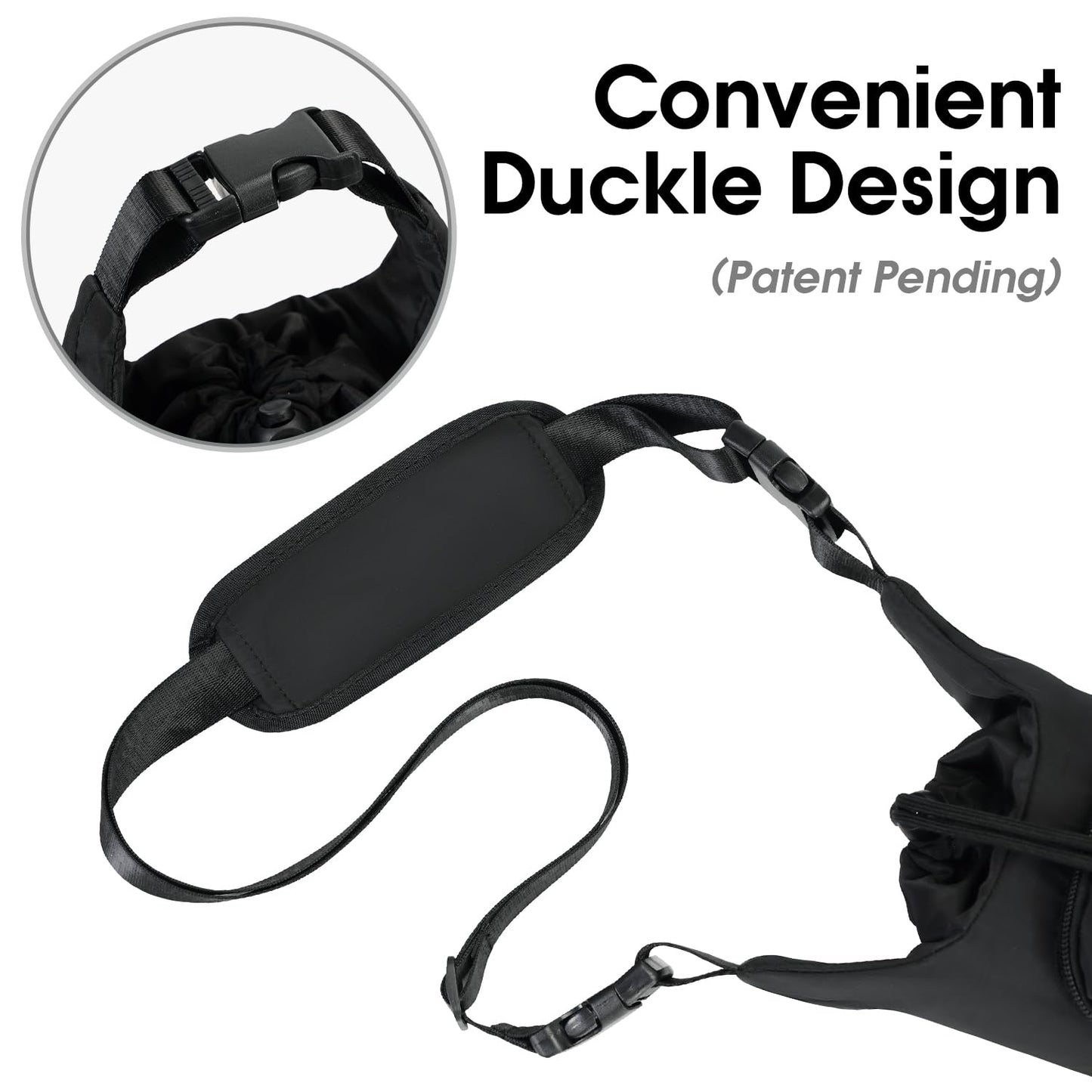 Ceneda Water Bottle Carrier Bag with Phone Pocket 32oz 40oz Tumbler Insulated Water Bottle Holder with Adjustable Shoulder Strap Carrier Sling Bag (Black)