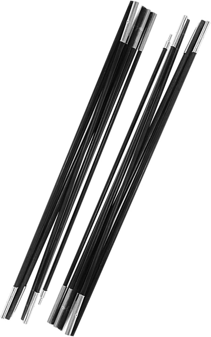 Tent Tarp Poles 4.9M, Universal 9 Sections Fiberglass Camping Tent Pole Bars Camping Awning Poles, Tent Pole Support Frames Kit Outdoor Support Rods Awning Frames Kit