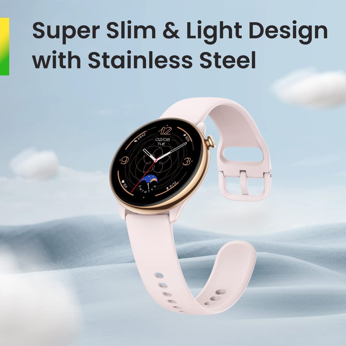 Amazfit GTR Mini Smart Watch 43mm, 14-Day Battery Life, GPS, AI Fitness App Enabled, Heart Rate & Sleep Health Monitoring, Activity Trackers and Smartwatches, Android iPhone Compatible, Misty Pink