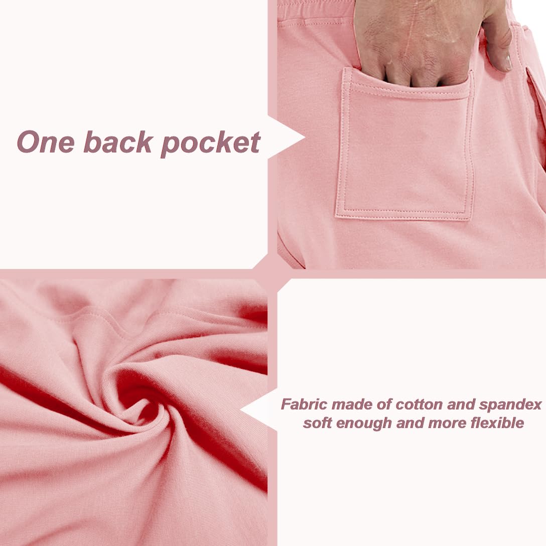 AIMPACT Mens Workout Sweat Shorts 5 Inch Cotton Casual Fitness Mens Athletic Gym Shorts with Pockets Pink