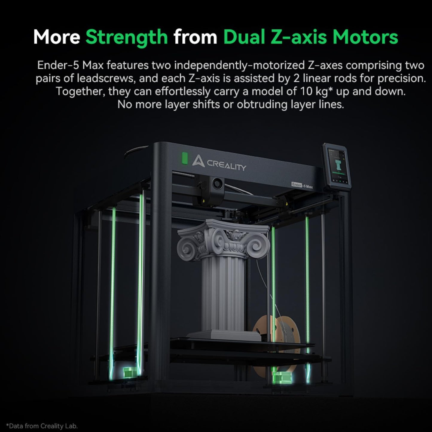 Creality Ender-5 Max 3D Printer, Large Build Volume 400 * 400 * 400mm, Up to 700mm/s Printing Speed, X-axis with Linear Rail & Dual Z-axis Motors, Creality OS Smart Control for Print Farm