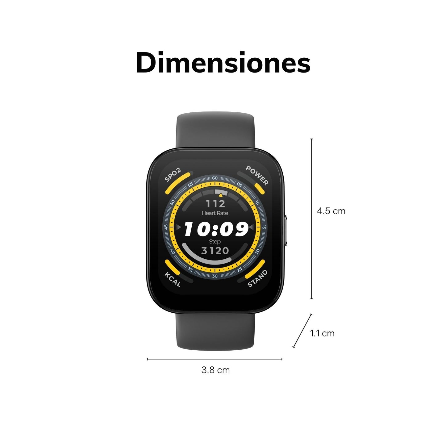Amazfit Bip 5 Smart Watch 46mm, GPS, Amazon Alexa Built-in, Bluetooth Calling, 10-Day Battery, Heart-Rate & VO2 Max, Sleep Health Monitoring, AI Fitness Tracker App, for Android & iPhone, Black