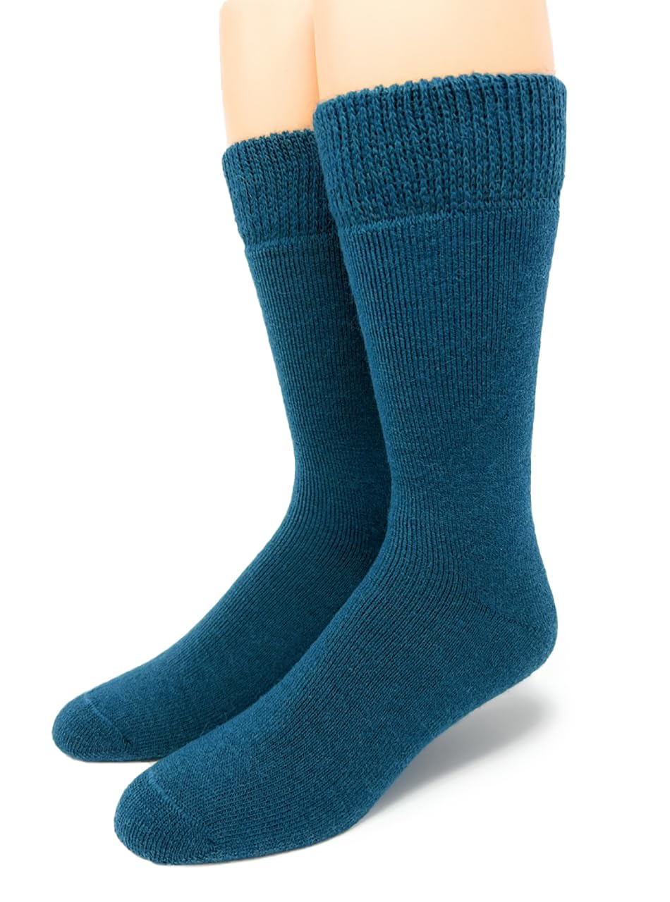 WARRIOR ALPACA SOCKS - Outdoor Alpaca Wool Socks, Terry Lined with Comfort Band Opening For Men And Women (Medium,Glacier Blue)