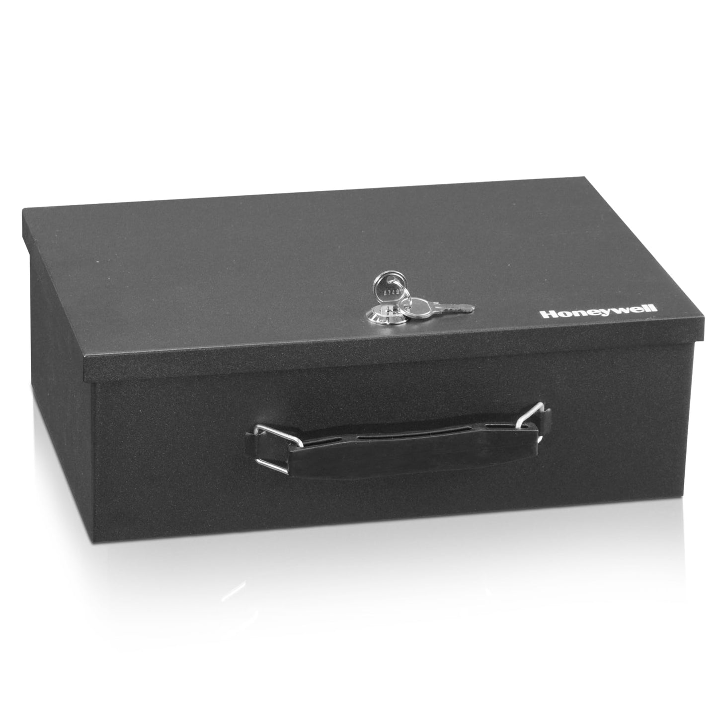 Honeywell Safes & Door Locks - Small Safe Box for Home - Fire Resistant Documents Lock Box with Keys - Steel Security with Key Lock for Personal Items, Jewelry, Money - 0.17 Cubic Feet - Black - 6104