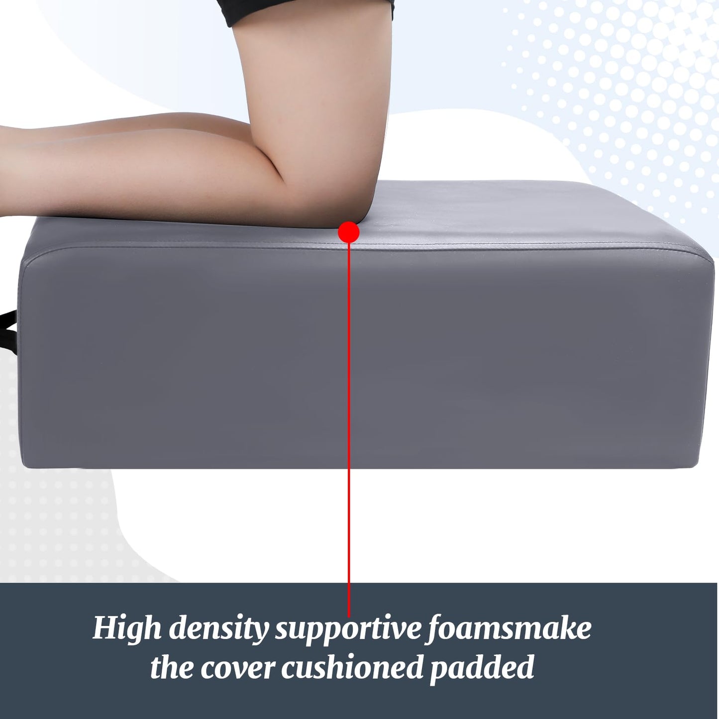 Beeveer Pilates Sitting Box 26 x 15 x 9.5 Inch Pilates Equipment Pilates Accessories Pilates Box for Reformer Body Stamina Stretching Balance Exercise Workout (Gray)