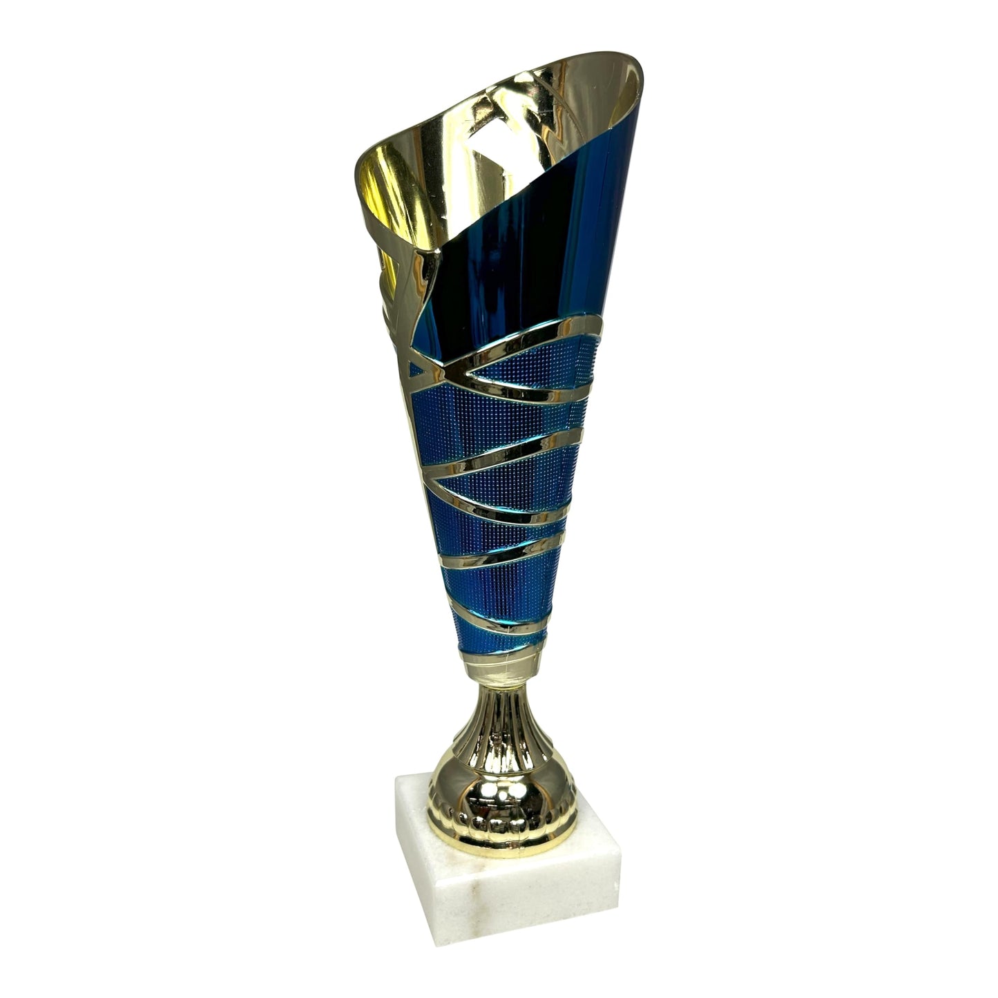 Express Medals 13 Inch Blue and Gold Trophy Cup - Event, Sport Tournaments, Competitions, Recognition Gift or Award, 13 Inches Tall x 4 Inches Wide. AMC331-C