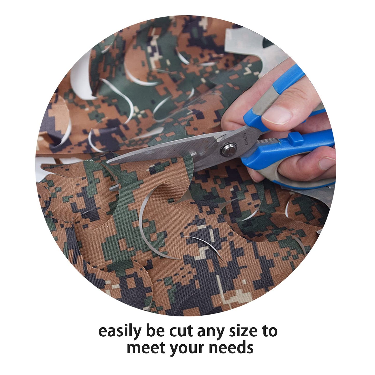 GRVCN Camo Netting Camouflage Net, Bulk Roll Sunshade Mesh Nets for Hunting Blind Shooting Military Theme Party Decorations
