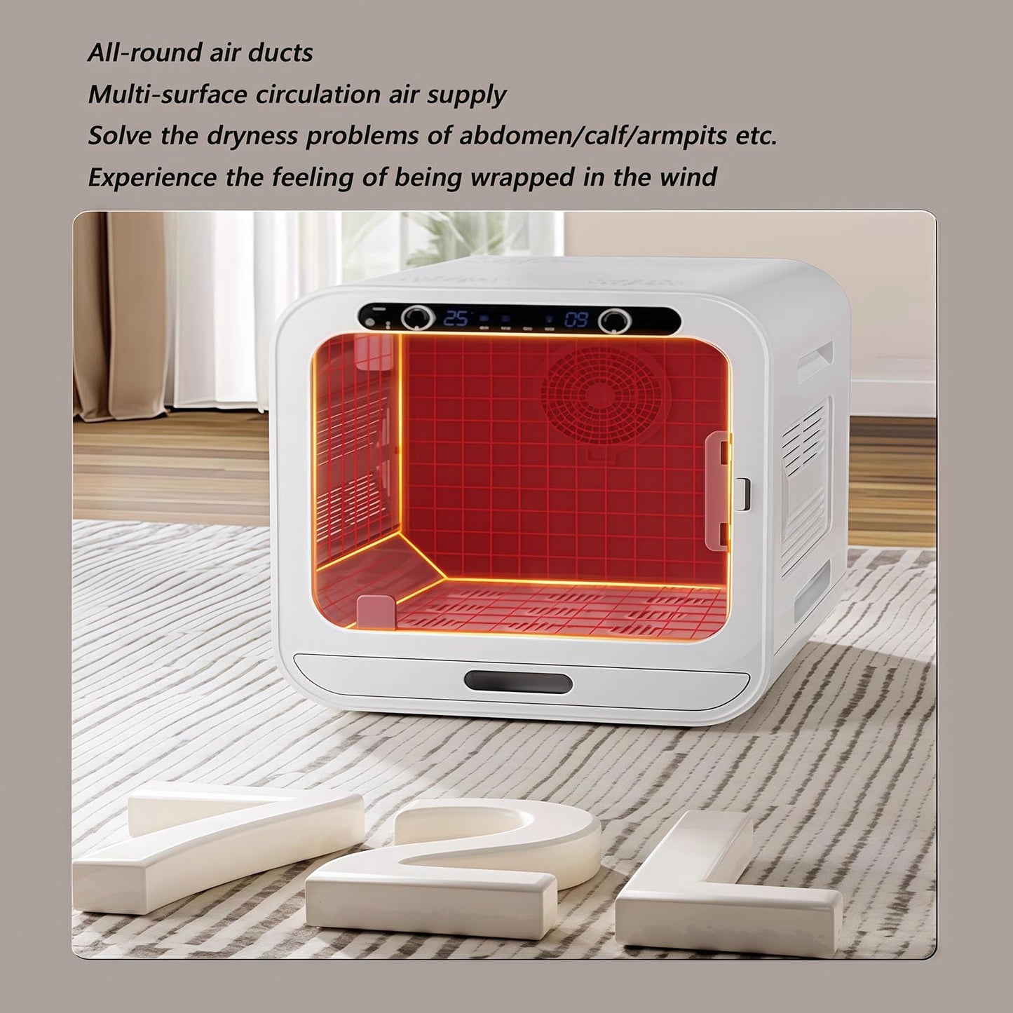 WENMEE Pet Dryer Box for Dogs & Cats - Ultra Quiet, Mechanical Knob Temp Control, Grooming Hair Dryer Machine