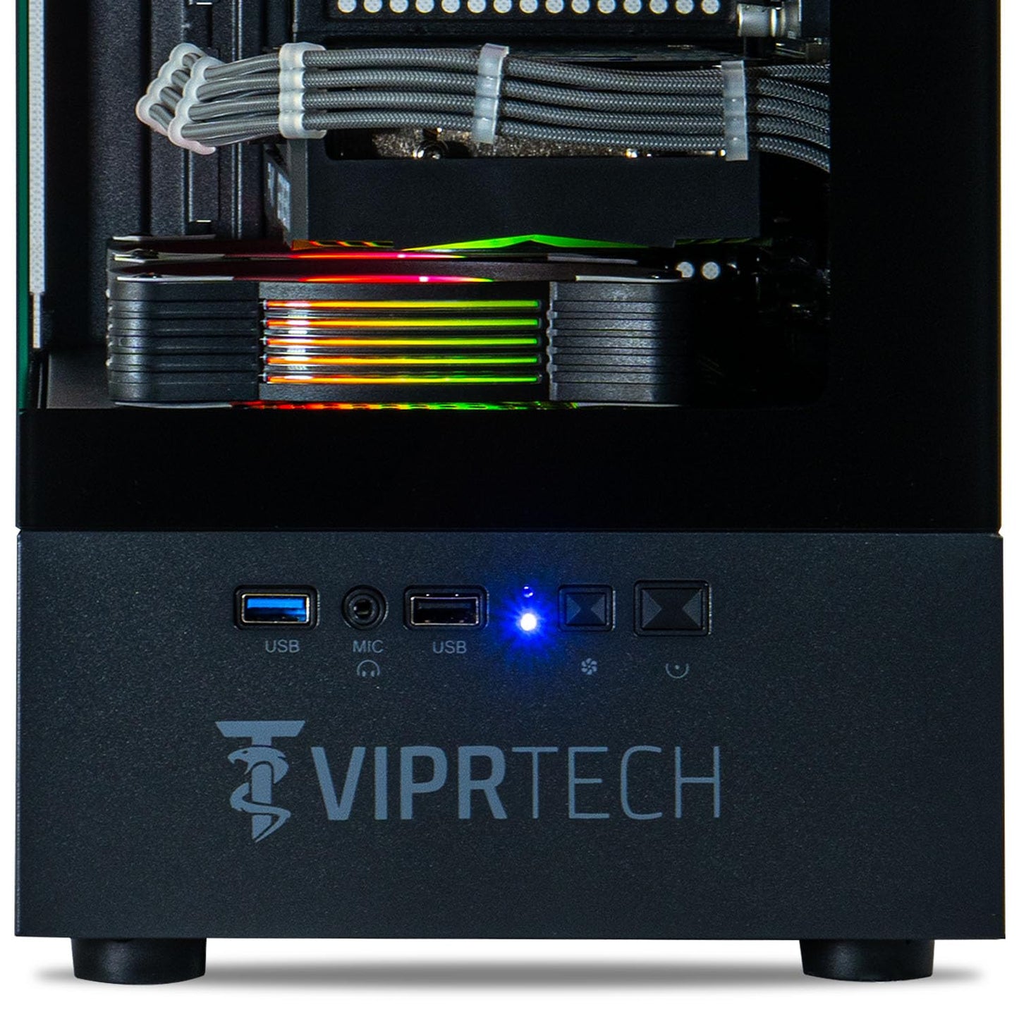 ViprTech Reaper 2.0 Liquid-Cooled PC - AMD Ryzen 7 8700F (5.0Ghz Turbo), RTX 4060 Ti 16GB, 32GB DDR5 6400, 1TB NVMe SSD, Gold PSU, VR-Ready, WiFi, BT, Win 11, Gaming Desktop Computer Black