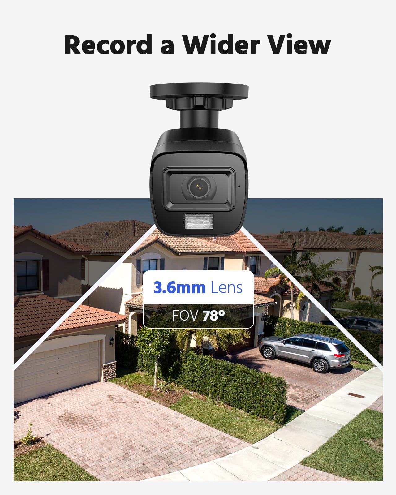ANNKE 1080p HD-TVI Security Surveillance Camera for Home CCTV System, 2MP Bullet BNC Camera with 85 ft Super Night Vision, IP66 Surveillance Weatherproof Add–on Wired Cam