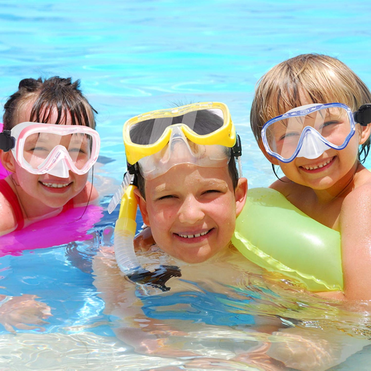 Peicees Swimming Goggles with Nose Cover for Kids, youth Anti Fog Swim Goggles Snorkel Diving Mask for Boys Girls