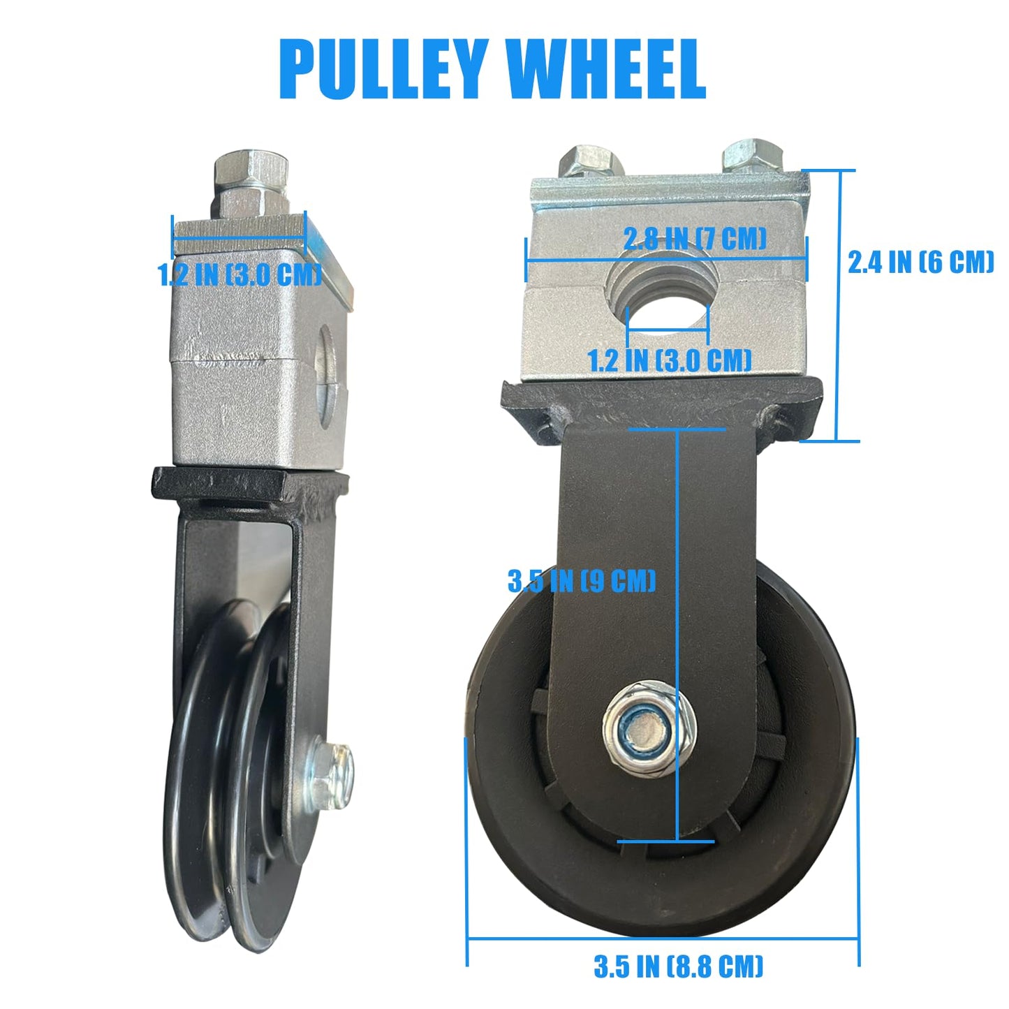 Upgraded Cable Pulley System , LAT Pull Down Machine for Home Gym Equipment, Weight Pulley System for Cable Machine, LAT Pulley System for Strength Training Power Cages, Power Racks (Diameter 30mm)