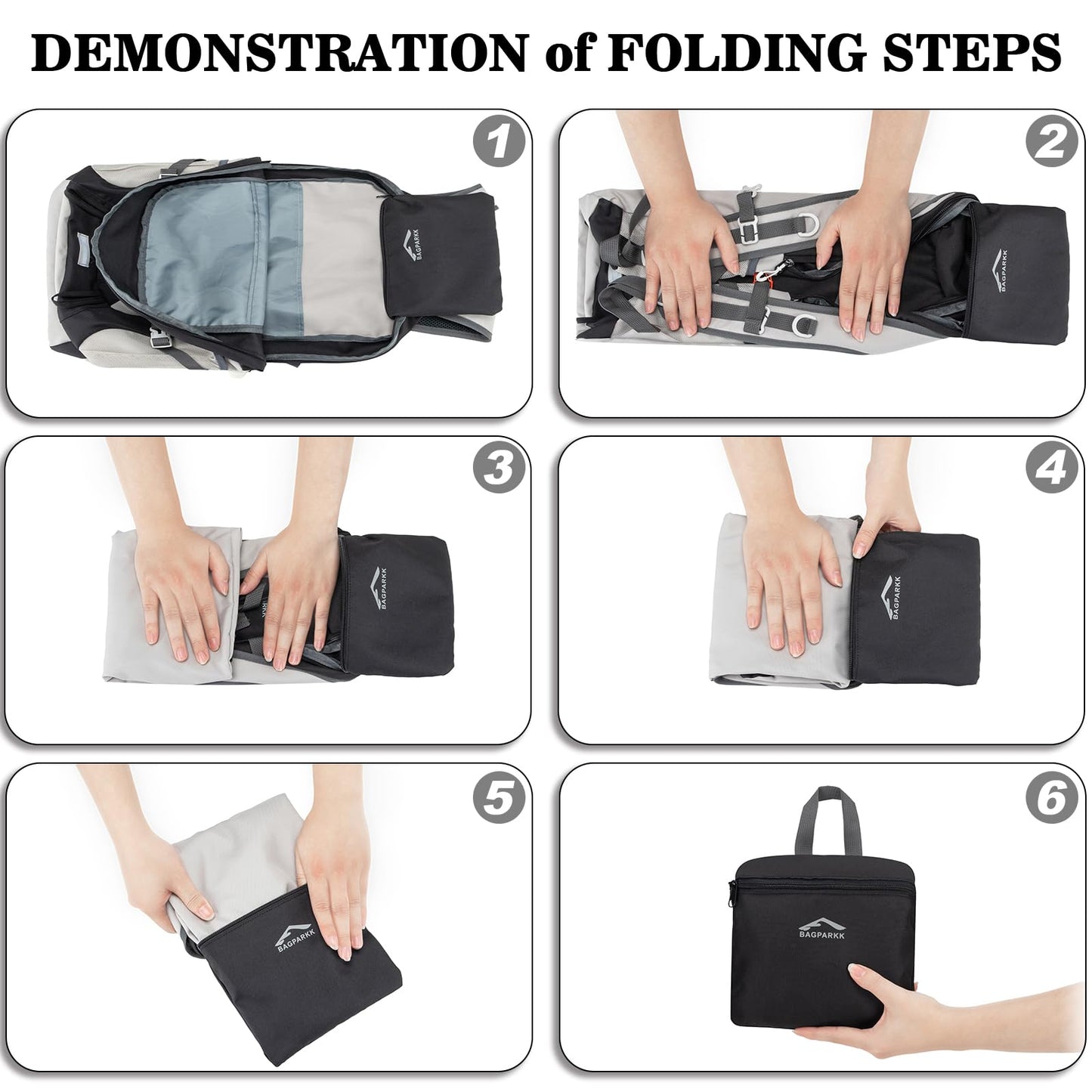 BAGPARKK Hiking Backpack,Large 35L Travel Backpacks for Men Women,Water Resistant Ultra Lightweight Foldable Packable Camping Daypack for Outdoor Sports