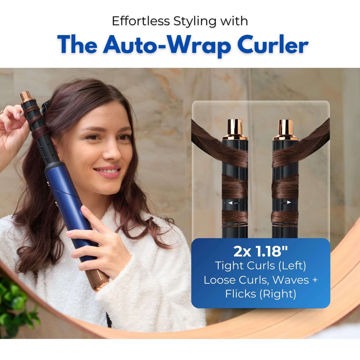 Airglop Air Styling & Drying System, Powerful Hair Dryer Brush & Multi-Styler with Auto-Wrap Curlers, Paddle Brush, Oval Brush